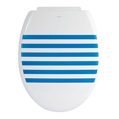 MSV Abattant WC 'Deauville', Bleu, 47 x 36.5 x 3.5 cm, 92 pièces