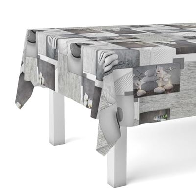 Martina Home Zen Stones Oilcloth Tablecloth Unique 240 x 140 cm