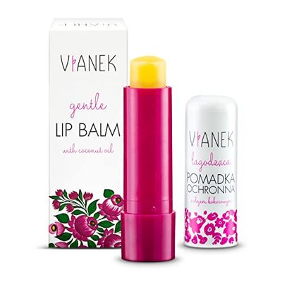 VIANEK Balsamo Labial 4.6g - Hidratante Labios para Mujeres y Hombres - Bálsamo Labial de Ingredientes Naturales - Labial Hidratante Intensivo - Cacao Labios avec Huile de Coco