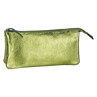 Clairefontaine 400023C Grote map (met parelmoer-effect met 2 vakken, 22 x 11 cm) 1 stuk, groen
