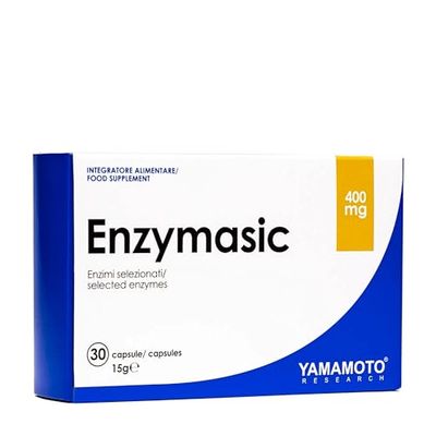 Yamamoto Research Enzymasic; Mélange d’enzymes spécialement sélectionnées pour favoriser la digestion et le système gastro-intestinal.