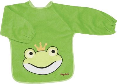 Playshoes 507136-29 - Babete de manga comprida, design de rã, 39 x 30 cm, cor verde