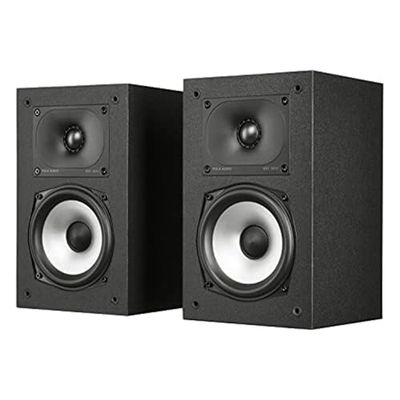 Polk Audio Monitor XT15 Enceinte Compacte Hi-FI, Certifiée Hi-Res, Compatible Dolby Atmos et DTS:X, Enceinte Stéréo et Surround (Paire) - Noir
