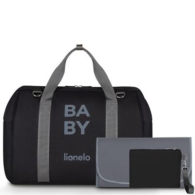 lionelo IDA Baby Changing Bag Spacious & Stylish Stroller Organiser with 7 Pockets, Thermal Bottle Compartments, Pram Straps, Cosmetic Pouch, Change Mat, Perfect for Daily Outings & Weekend Getaways