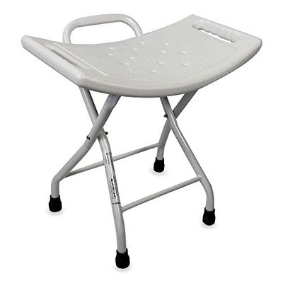 Mobiclinic Tabouret de Douche Pliable | siège pour la Pieds antidérapants Blanc Plaza