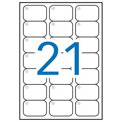 APLI 12328 – White Labels Special Freezer 63.5 x 38.1 mm 10 Sheets