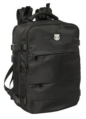 safta F.C. BARCELONA NAVY BLUE - Sac à dos de voyage en cabine pour ordinateur portable 15,6", idéal pour les jeunes de différents âges, confortable et polyvalent, qualité et résistance, 29 x 19 x 44