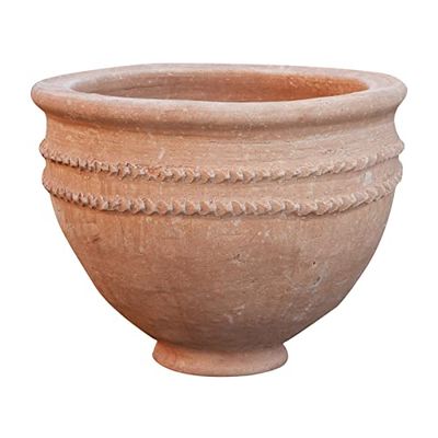 Biscottini Vasi terracotta grandi da esterno 57x57x40cm Made in Italy | Vasi per piante grandi artigianali | Vaso terracotta grande del Sahara