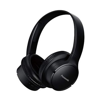 Panasonic RB-HF520BE-K Cuffie Wireless a Padiglione, Bluetooth, Over Ear, Bassi Potenti, con Assistente Vocale, Ricarica Rapida, Nero