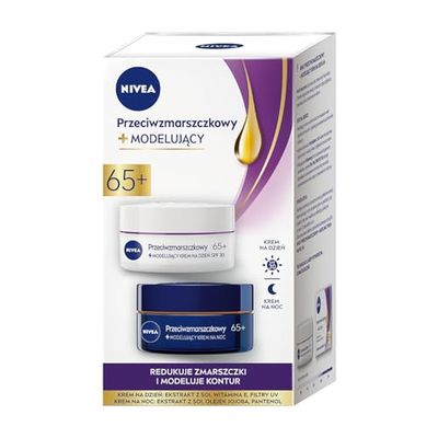 NIVEA Lot de 2 - Anti-RIDES + Crème de Jour et Crème de Nuit 65+ (2 x 50 ml)