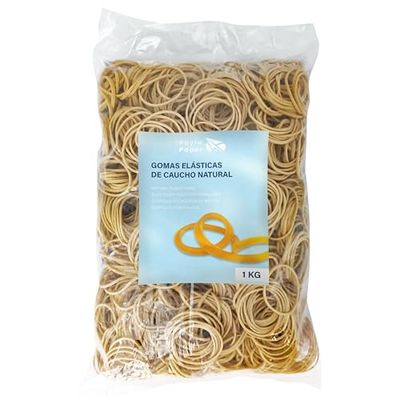 Raylu Paper - Élastiques en Caoutchouc 100% Naturel, Bandes Élastiques Durables et Réutilisables pour le Bureau et la Maison, Élastiques Multi Usage (120 Ø x 2 mm, 1000g)
