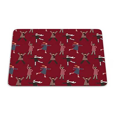 Bonamaison, Tappetino per mouse rettangolare, con stampa digitale, antiscivolo, per ufficio e casa, dimensioni: 22 x 18 cm