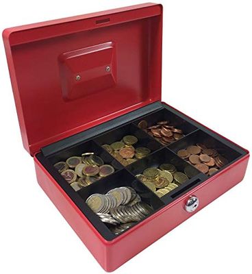 ACROPAQ AG250R - Caja de dinero 250 x 185 x 80 mm, color rojo