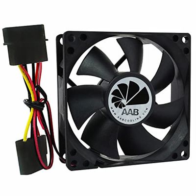 AABCOOLING Fan 8 - Un Silencioso Ventilador PC de la Serie Económica, Fan PC, Ventilador Laptop, Ventilador 8cm, 80mm Ventilador 12V, 68 m3/h, 2600 RPM 25 dB (A)