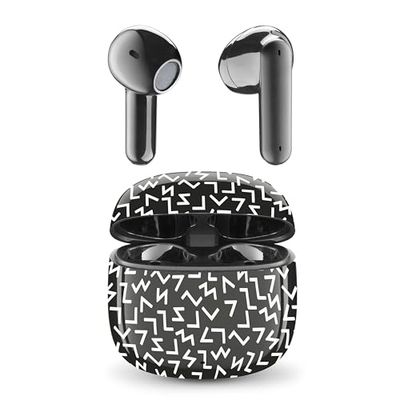 Music Sound - Showy Bluetooth Headphones with Capsule, Ergonomic Design, Balanced Sound and Optimal Comfort, Fantasy Urban Lines