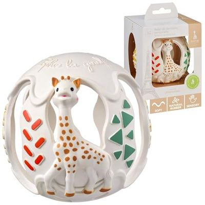 Sophie la Girafe Sensorische bijtbal, speelgoed van natuurlijk rubber, touch-ontwaken en tandvleesverlichting, BPA-vrij, vanaf 3 maanden