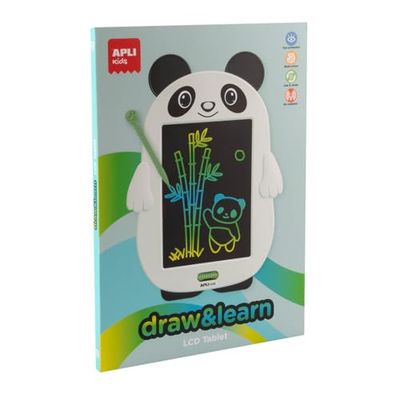 APLI Kids 19957 Pizarra LCD con Forma de Divertido Animal, Ultraligera, para Dibujar y borrar Muy fácilmente sin Necesidad de Papel