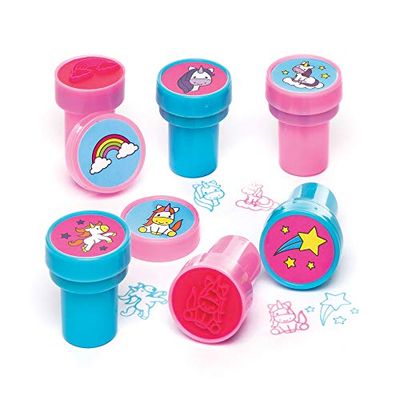 Baker Ross - Selos de unicórnio com tinta automática (pacote de 10) para criar decorações e trabalhos manuais