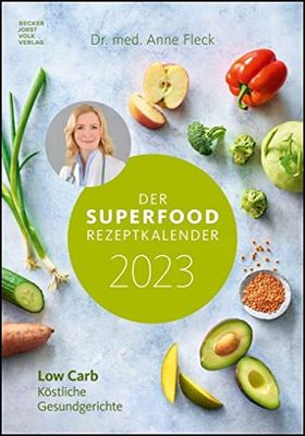 The Superfood Recipe Calendar 2023 – Picture Calendar 23.7 x 34 cm – Kitchen Calendar – Healthy Food – with 26 Recipes – Wall Calendar