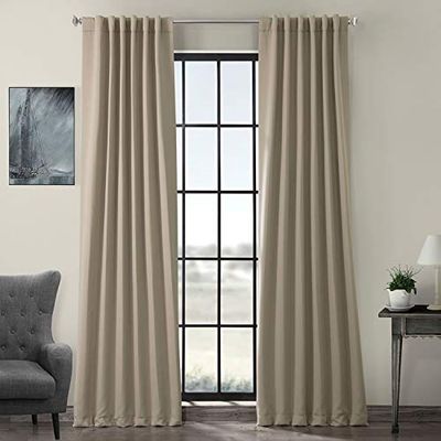 HPD Half Price Drapes BOCH-151304-108 Rideau pour obscurcissement de la pièce 127 x 274,3 cm (1 Panneau), Taupe Classique, mélange de Polyester, 127 cm de Large x 274,3 cm de Long (Lot de 1)
