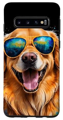 Carcasa para Galaxy S10 Golden Retriever Gafas De Sol Perro Animal Diseño Estampada