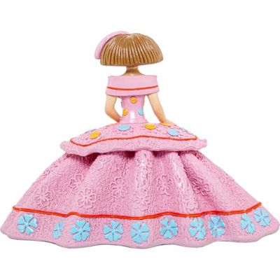Alexandra House Living Decoratieve figuur roze kunststof jurk 25 x 12 x 18 cm