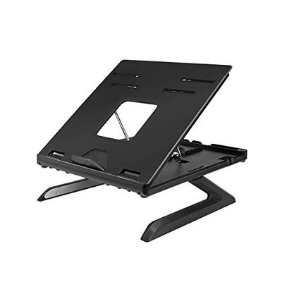 LogiLink AA0133 Support pour Ordinateur Portable avec Supports pour Smartphone, Compatible avec Les Ordinateurs Portables et tablettes de 10 à 15,6" Noir