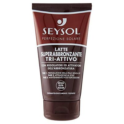 Seysol Leche bronceadora tri-activa sin filtros solares, 150 ml