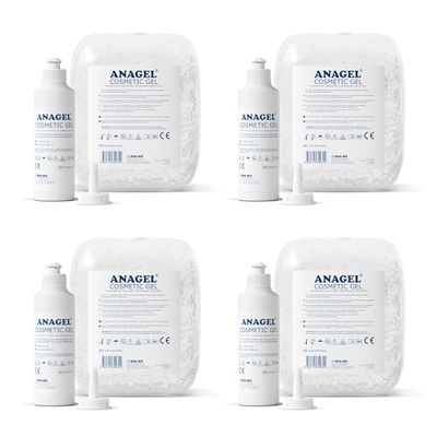 Anagel Cosmetic IPL/Laser Gel (4 x 5000ml + 4 x 250ml Dispensing Bottle)