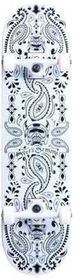 Speed Demon Bandana Monopatín, Adultos Unisex, Blanco, 7.75"