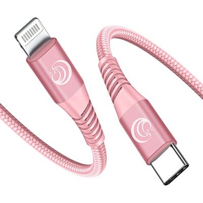 Aioneus Lot de 2 câbles USB C vers Lightning, 2 m + 2 m, certifié MFi type C vers Lightning, pour iPhone 13/13 Pro/13 Pro Max/13 Mini/12/12 Pro Max/12 Mini/11 Pro/X/XS/XR/8