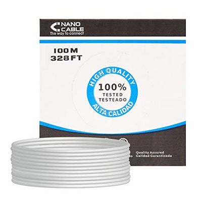 spoel, 100 m, Cat.6, UTP, stijf, RJ45, AWG24, nanokabel