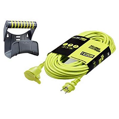 Prolunga prolunga cavo elettrico 20 metri per giardino 3x1,5 mm con maniglia di supporto e trasporto