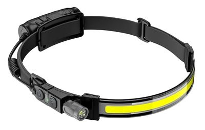 Ryme Automotive Led-hoofdlamp, 500 lumen, bewegingssensor, USB-C-lading, IP54, COB hoofdlicht + wijzerlicht 200 lm, verstelbaar en ergonomisch voor werk, inspectie en sport