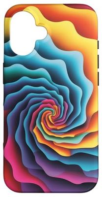 Una ilustración de ondas coloridas Carcasa para iPhone 16