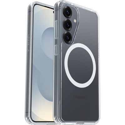 OtterBox Symmetry Series Clear MagSafe skal med magneter för Samsung Galaxy S25, stöttåligt, fallsäkert, skyddande tunt skal, testad till militärstandard x3, Klar