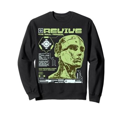 Y2K Revive - Robot - Bold Urban Graffiti Estetica Felpa