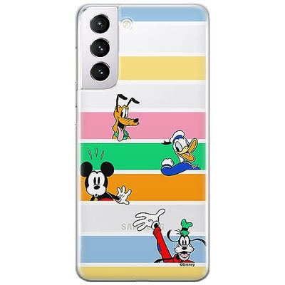 ERT GROUP Funda para teléfono móvil Samsung S21 Original y con Licencia Oficial de Disney con diseño Disney Friends 017 Adaptada a la Forma del teléfono móvil, parcialmente Transparente