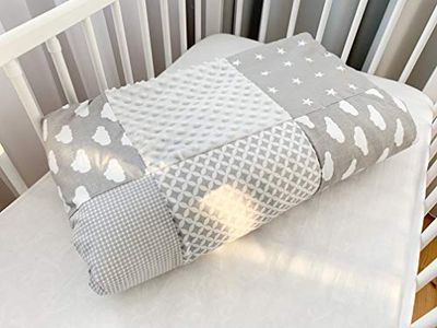 Kospu coperta per bebè coperta per bambini coperta patchwork coperta da gioco coperta carrozzina 100% cotone (80 x 120 cm). Coperta morbida e soffice preferita per il tuo bambino