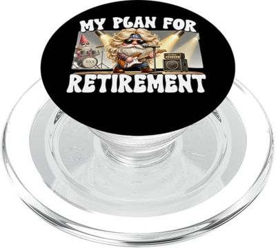 Funny Retirement Plan For Rocker Mom And Dad Retired Gnome PopSockets PopGrip para MagSafe