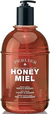Perlier Honey Miel Bath Cream with Honey & Ginger - Organic Italian 3000 ml with Dispenser