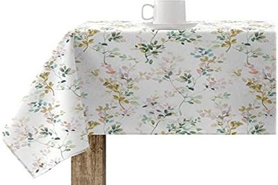 BELUM - Nappe 250 x 140 cm Anti-Taches 100% Coton résiné Modèle 0120-247 - Nappe Non cirée au Toucher Coton, Nappe imperméable, Nappe Anti-Taches, répulsif liquides