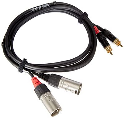 CORDIAL Cable audio doble XLR Male/Rca 1,5 m Cable AUDIO Essentials RCA