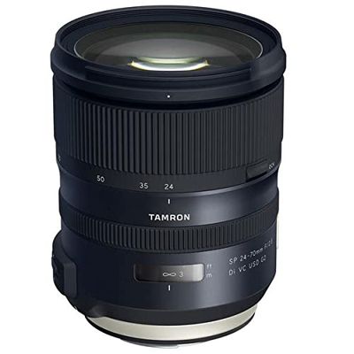 Tamron T81065 - Objetivo para cámara Canon (SP 24-70mm, Apertura F/2.8 Di, Rendimiento de estabilización VC USD G2, A032) Negro