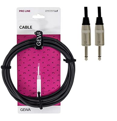 GEWA cavo per altoparlanti Pro Line 1m, nero, spina REAN, jack mono da 6,3 mm - jack mono da 6,3 mm, 190620