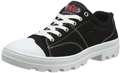 Skechers Roadies-True Roots, Sapatilhas de mulher, Preto Blk Black Canvas Leather Trim