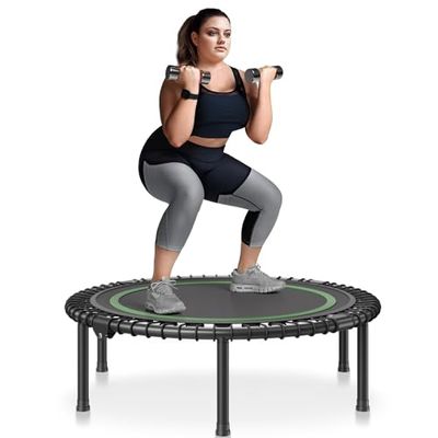 VEVOR Opvouwbare mini-trampoline, fitness, 1027 mm, maximale capaciteit van 150 kg, sporttrampoline, klein, stabiel, voor training binnen of tuin