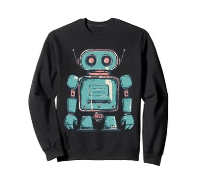 Carino piccolo Robot, Vintage Kids Robot Felpa