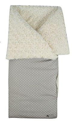 Saco de enrolar para bebés descapotável - enchimento removível, 95 x 72 cm - mantém o calor - Normandie Topitos cinzento - fabricado em Espanha - Nenel