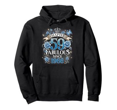 Womens Chapter 59 Fabulous Since 1966 59th Birthday Design Felpa con Cappuccio